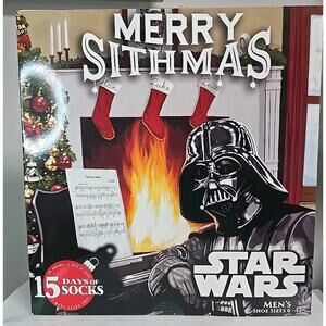 Star Wars 15 Days of Men's Socks Christmas Advent Calendar shoe Size 6-12